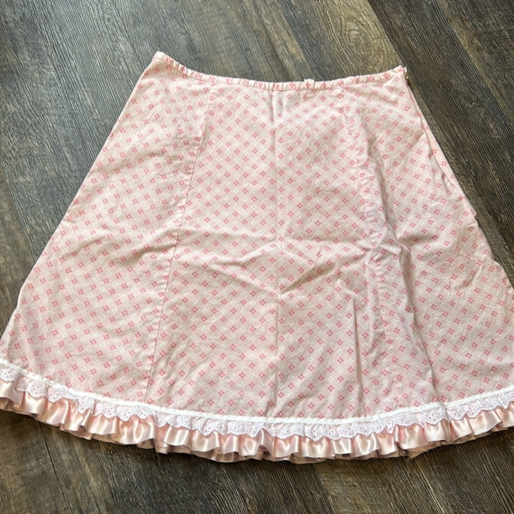 🎀 Pink Floral gap Skirt size 12 🌸